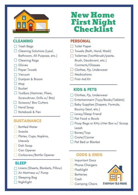 40+ Essentials for the First Night in Your New Home [Checklist] | New ...