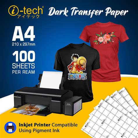 Dark Transfer Paper itech Old Version A4 Dark Designed for transferring ...