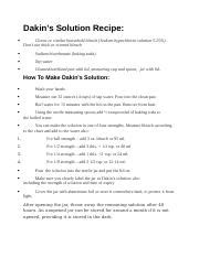 Dakin Homemade Antiseptic Using Bleach.docx - Dakin's Solution Recipe ...