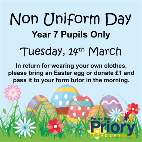 Year 7 non uniform day | Penwortham Priory Academy