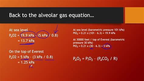 Formula To Calculate Alveolar Gas Equation