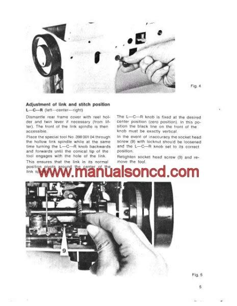 Bernina 830, 831, 832 Sewing Machine Adjusters Manual