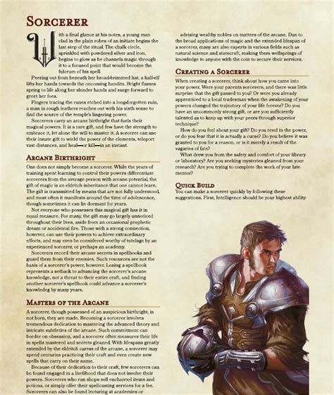 Sorcerer 5e (5th Edition)- Everything You Need to Know