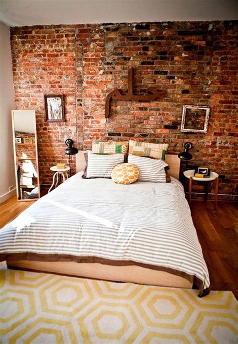 55 Brick Wall Interior Design Ideas – Art and Design Bedroom Red, Wall ...