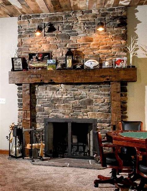 117 Incridible Rustic Farmhouse Fireplace Ideas Makeover – Farmhouse ...