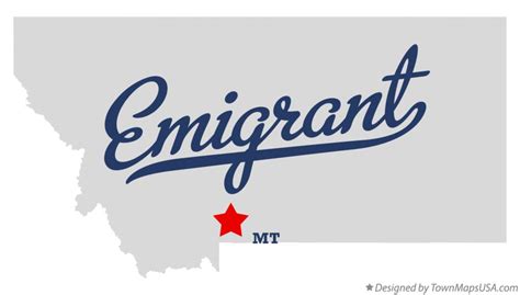 Map of Emigrant, MT, Montana