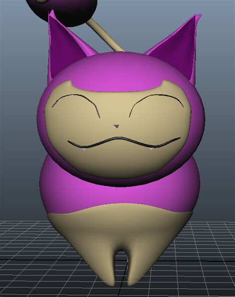 Skitty the cat Pokemon 3D model on Behance