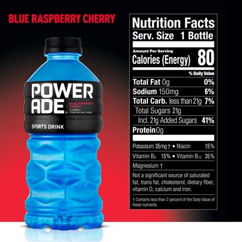 Powerade Nutrition Facts Blue | Besto Blog