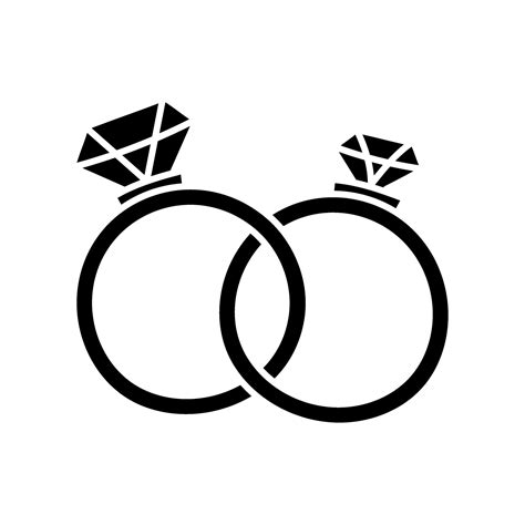 Wedding rings icon vector. Wedding illustration sign. Jewel symbol or ...