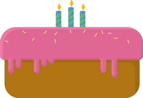 Pink cake, illustration, vector on white background. 13723373 Vector ...