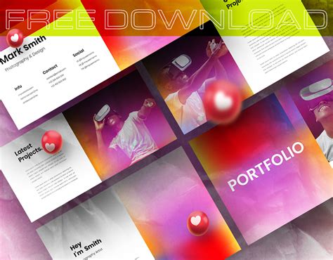 Free Download | Modern Gradient Portfolio Template :: Behance