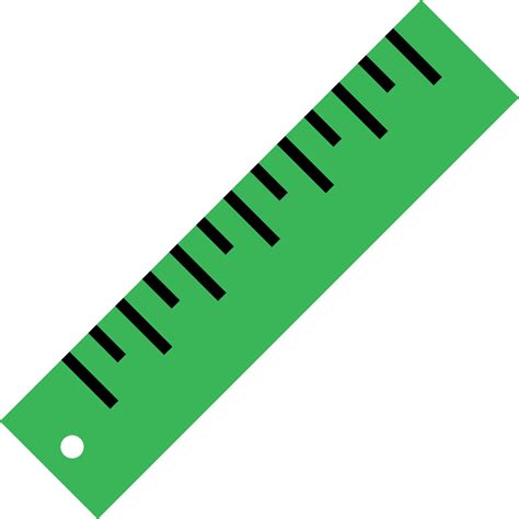 Ruler, vector. Green ruler with black scale, illustration. 14556274 ...