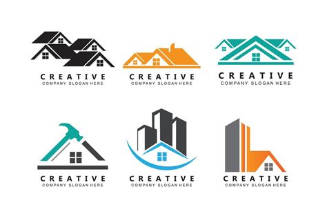 Urban building construction logo icon symbol, house, apartment, city ...