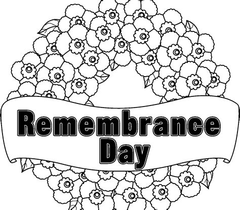 Remembrance Day Poppies Coloring Page Sketch Coloring Page | The Best ...