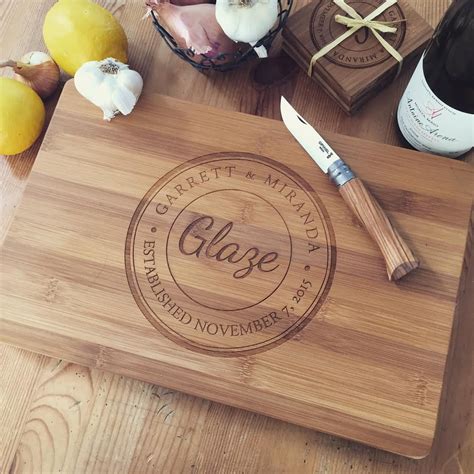 Custom Cutting Board, Wood Chopping Block, Unique Wedding Gift, Rustic ...