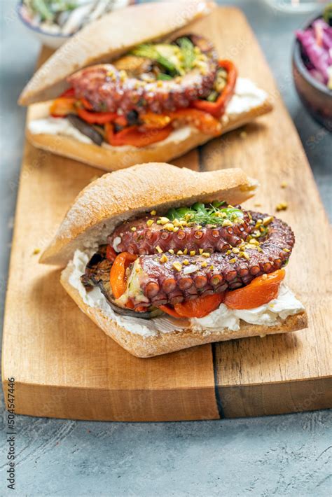 Octopus Sandwich Stock Photo | Adobe Stock