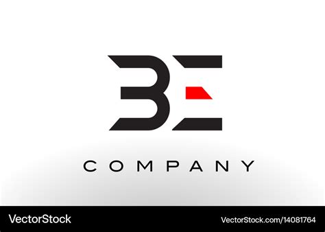 Be logo letter design Royalty Free Vector Image