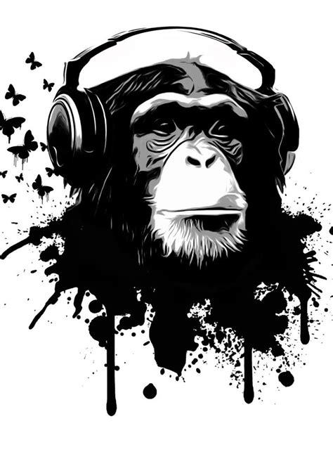 Monkey illustration, Monkey art, Graphic art