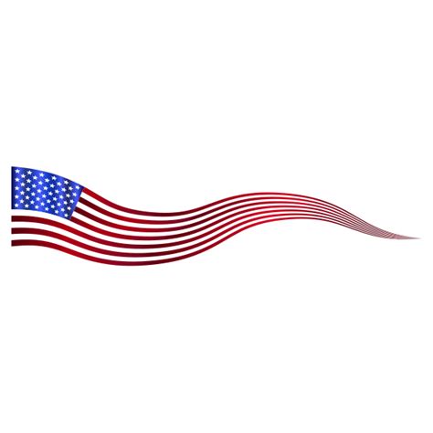 Wavy American Flag SVG