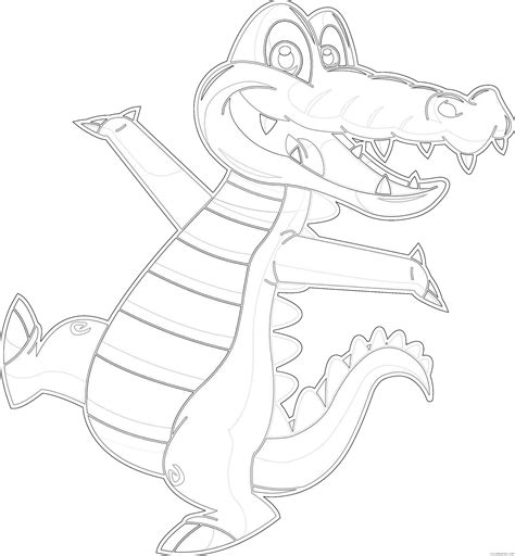 cute baby alligator coloring - Coloring4Free.com