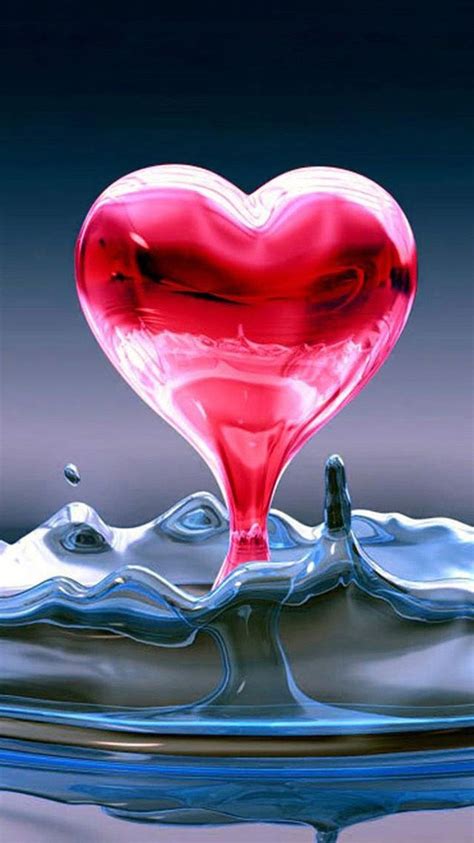 Cool Heart Liquid iPhone Wallpapers | 2021 Live Wallpaper HD | Heart ...