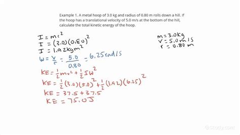 Calculating the Total Kinetic Energy of an Object that is Both Rotating ...