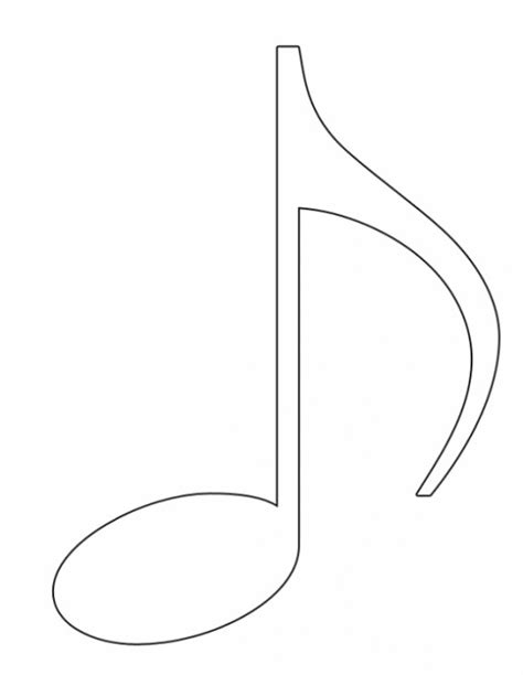 Free Eighth Note Outline, Download Free Eighth Note Outline png images ...