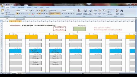 Organizational Chart Template Free Download Excel Of Organization Chart ...