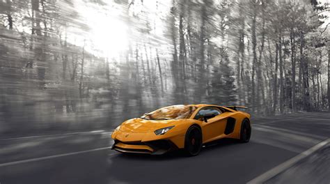 Orange Lamborghini Aventador Monochrome 4k Orange Lamborghini Aventador ...