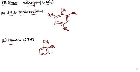 SOLVED:The actual name for the explosive TNT is 2,4,6 -trinitrotoluene ...