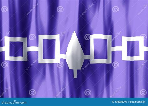 Iroquois Confederacy Colorful Waving and Closeup Flag Illustration ...