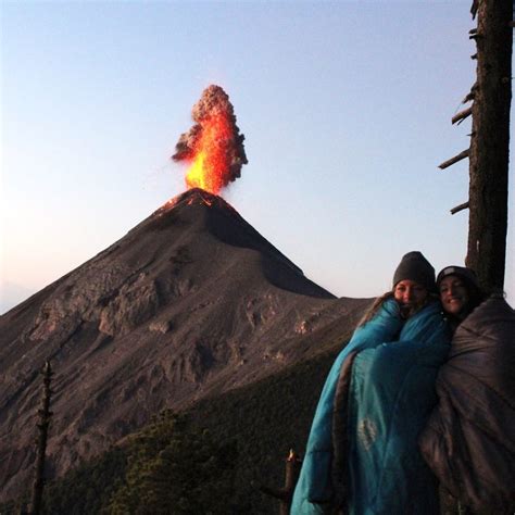 The Fuego volcano in Guatemala is currently erupting and its night ...