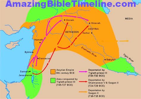 Israel and the First Carrying Away by Assyria - Amazing Bible Timeline ...