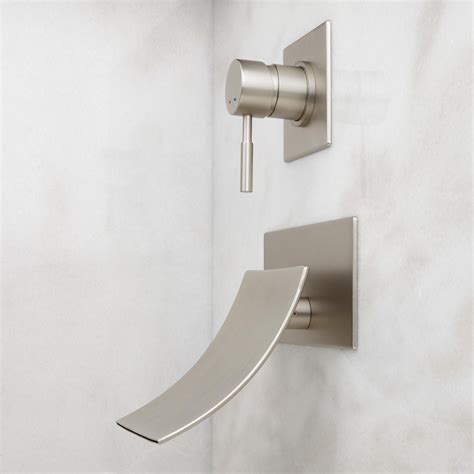 Reston Wall-Mount Waterfall Tub Faucet | Wall mount tub faucet, Tub ...