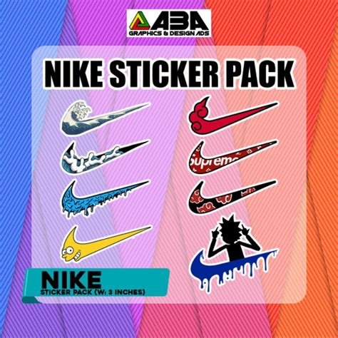 Nike Swoosh Sticker Pack - Waterproof Vinyl | Shopee Philippines