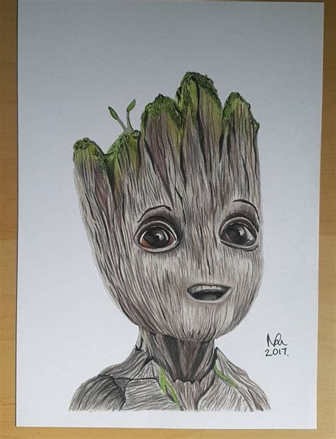 Baby Groot Sketch at PaintingValley.com | Explore collection of Baby ...