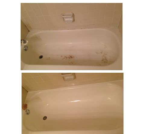 Before and after of a bathtub refinished. Saved me money on replacing ...