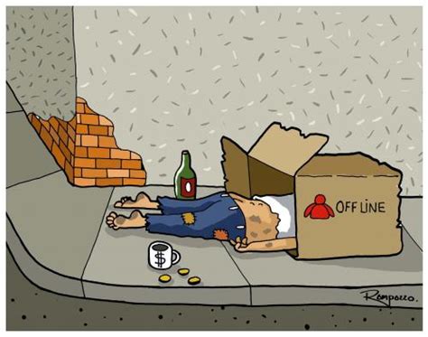 Offline By Marcelo Rampazzo | Media & Culture Cartoon | TOONPOOL