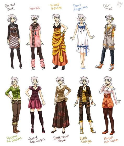 Various designs by meago on deviantART | Manga clothes, Anime outfits ...