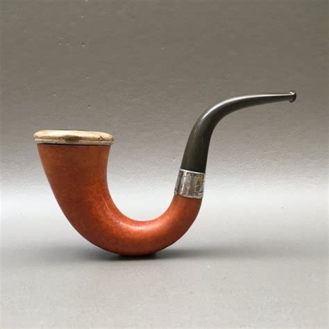 Wonderful early calabash pipe "Maurice Flixher" with meerschaum pipe ...