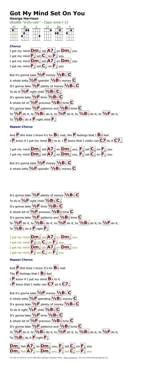 Got My Mind Set On You Chords