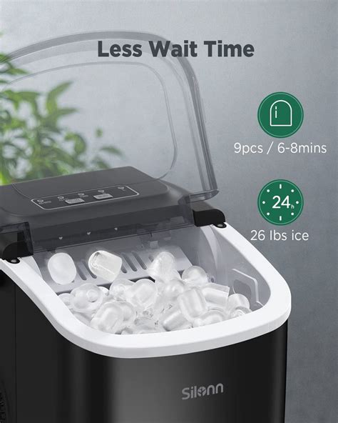 Countertop Bullet Ice Maker with Handle (26 Lbs) – Silonn