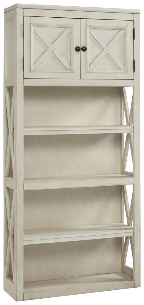 Ashley Furniture - Bolanburg - White / Brown / Beige - Large Bookcase ...