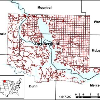 The final road map for Fort Berthold Reservation. | Download Scientific ...