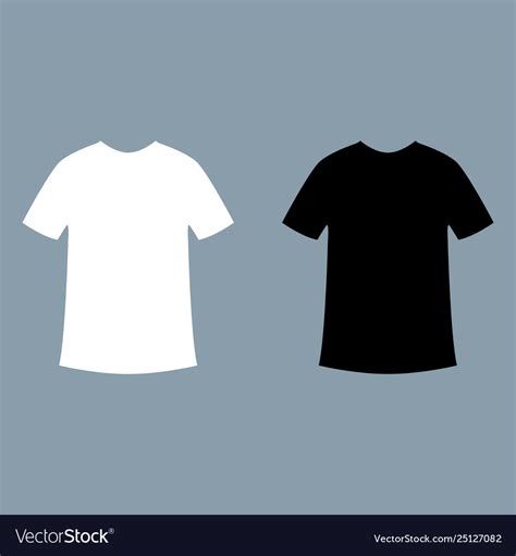 T-shirt mockup white and black Royalty Free Vector Image