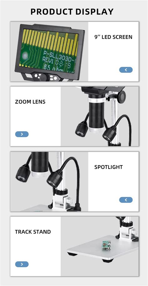 G1600 Digital Microscope 9 12mp 9 Inch Large Base Lcd Display 1-1600x ...