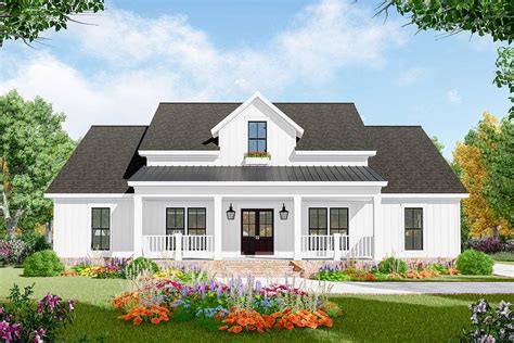 Open Concept 3-Bed Modern Farmhouse Plan - 51186MM | Architectural ...