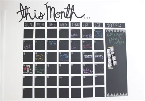 DIY Chalkboard Wall Calendar « Jen Loves Kev