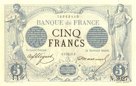 5 French Francs banknote (Noir) - Exchange yours for cash today