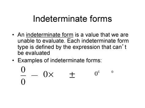 What Are The 7 Indeterminate Forms | Images and Photos finder